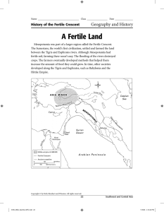 Mesopotamia Map Skills WS