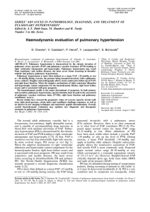 Haemodynamic evaluation of pulmonary hypertension