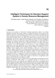 Intelligent Techniques for Decision Support System in Human