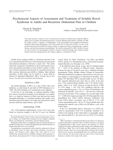 Psychosocial Aspects of Assessment and Treatment of Irritable