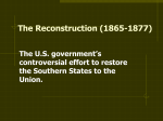 The Reconstruction (1865