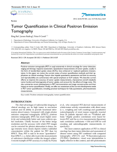 Theranostics Tumor Quantification in Clinical Positron Emission