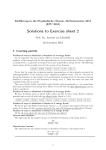 Solutions to Exercise sheet 2