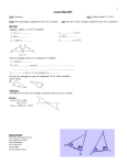 Geometry Fall 2011 Lesson 17 (S.A.S. Postulate)