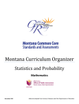 Montana Curriculum Organizer: High School Mathematics Statistics