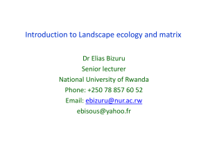 Introduction to Landscape ecology and matrix