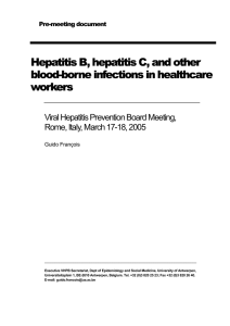Hepatitis B, hepatitis C, and other blood
