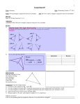 Geometry Fall 2011 Lesson 17 (S.A.S. Postulate)