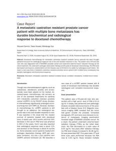 Case Report A metastatic castration resistant prostate cancer patient
