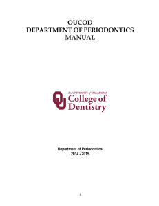 Perio Clinic Manual - University of Oklahoma College of Dentistry
