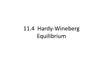 11.4 Hardy-Wineburg Equilibrium