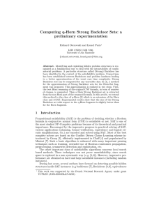 Computing q-Horn Strong Backdoor Sets: a preliminary