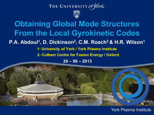 Obtaining Global Mode Structures From the Local