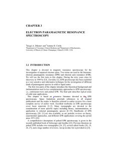 chapter 3 electron paramagnetic resonance spectroscopy