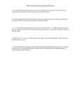Physics Worksheet 3 Potential Difference 1. The potential difference
