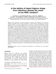 Is the decline of desert bighorn sheep from infectious disease the