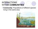INTERACTIONS WITHIN COMMUNITIES