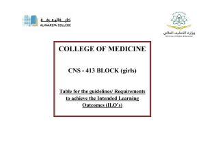 CNS 424 Block Educational Framework (Week 1)