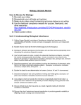 How to Review for Biology - Westgate Mennonite Collegiate