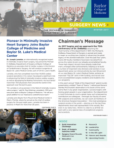 surgery news - Baylor College of Medicine