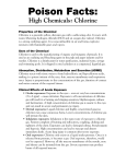 Poison Fact Sheet: Chlorine