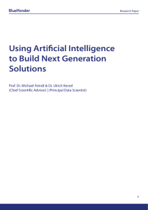 Using Artificial Intelligence to Build Next Generation Solutions