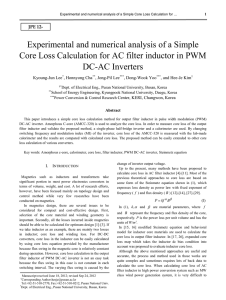 Experimental and numerical analysis of a Simple Core Loss