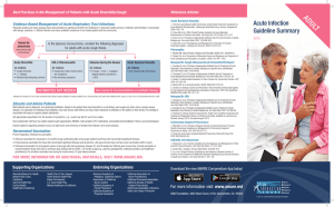 Acute Infection Guideline Summary