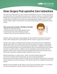 Sinus Surgery Post-operative Care Instructions