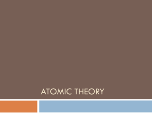 Atomic theory - Sarah Simmons