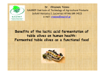 Benefits of the lactic acid fermentation of table olives