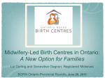 Midwifery-Led Birth Centres in Ontario: A New