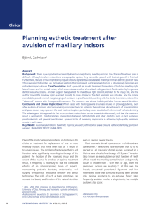 Planning esthetic treatment after avulsion of maxillary incisors