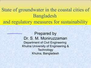 State of groundwater in the coastal cities of Bangladesh and