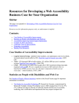 Resources for Developing a Web Accessibility Business Case for