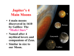 Jupiter`s 4 Main Moons