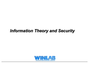 Information Theory and Security