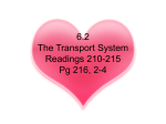 6.2 The Transport System Readings 210-215 Pg 216, 2-4