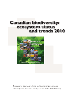 Canadian biodiversity: ecosystem status and trends 2010 (print