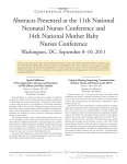 Abstracts Presented at the 11th National Neonatal Nurses