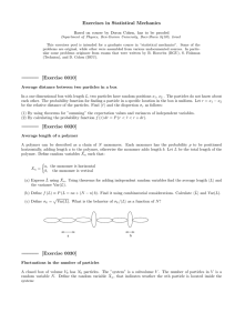 Exercises in Statistical Mechanics ====== [Exercise 0010