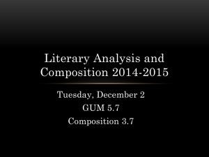 Literary Analysis and Composition 2014-2015