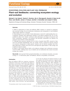Plant–soil feedbacks: connecting ecosystem ecology and evolution