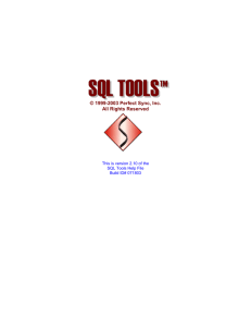 SQL Tools Help