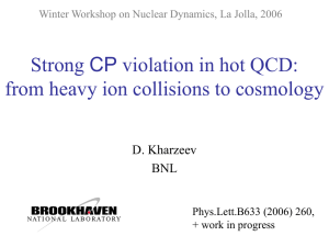 Strong CP violation in hot QCD: from heavy ion collisions to cosmology