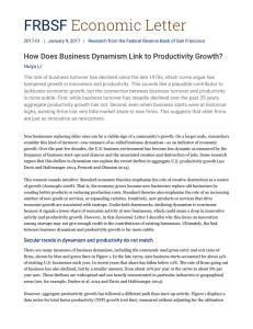 How Does Business Dynamism Link to Productivity Growth?