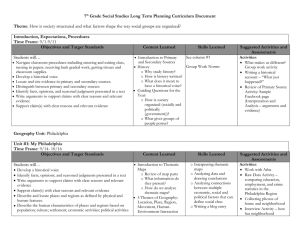 7th Grade Social Studies Long Term Planning Curriculum Document