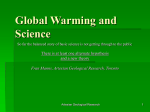 Global Warming and Science