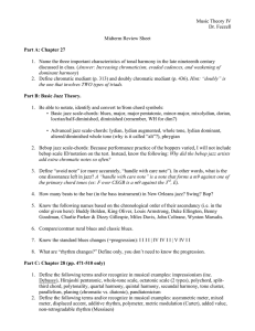 Music Theory IV Dr. Feezell Midterm Review Sheet
