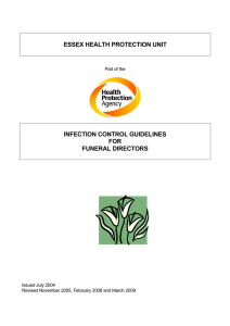 Infection Control Guidelines for Funeral Directors